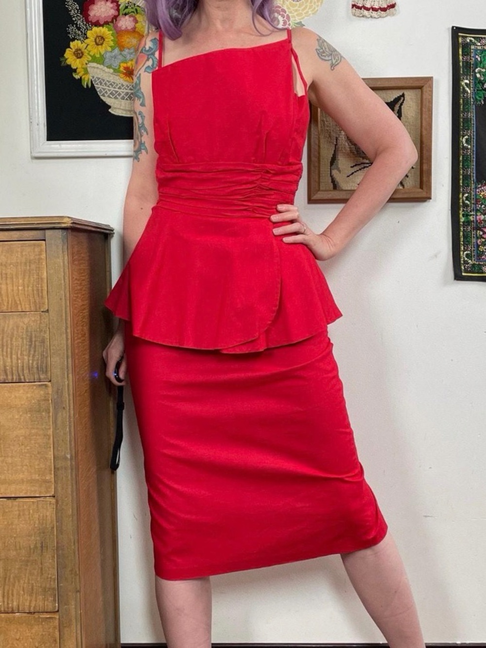 1980s does 50s Cotton dress